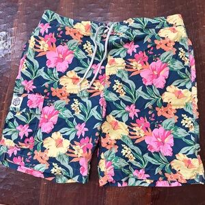 Chaps Floral Print Men's Swim Board Shorts